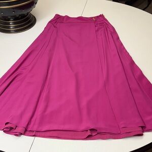 Tory Burch Vibrant Pink A-Line Skirt
